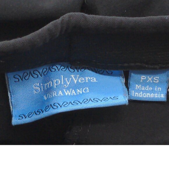 Simply Vera Wang Pants Womens Petite XS Pull On Black Skinny Slim Fit Minimalist - Picture 5 of 6